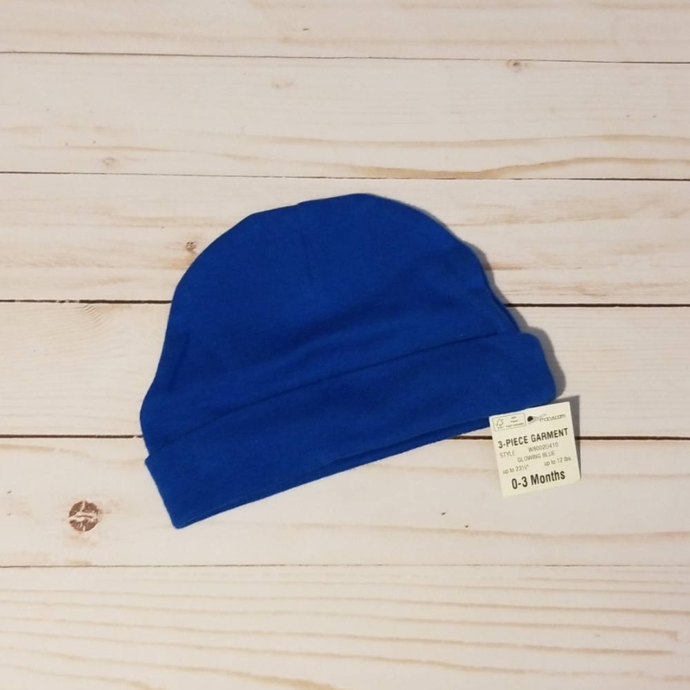 First Impressions royal blue baby hat